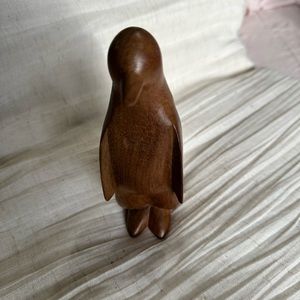 Vintage Hand-carved Wood Penguin